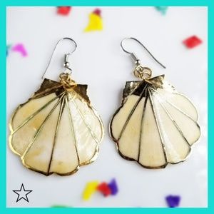 ☆5/$15 Vintage Natural Shell Gold Dipped